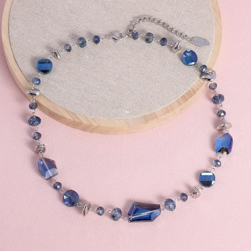 Vista 3 de Bocar Collar de cuentas de cristal para mujer, diseño de babero hecho a mano, regalo de joyería