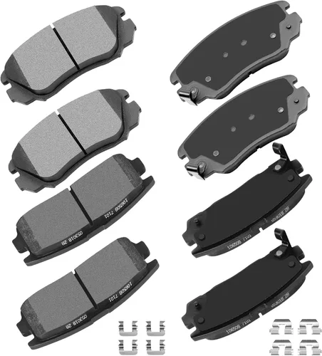 Vista 24 de Cciyu D627 Kit de 4 piezas de pastillas de freno cerámicas traseras 1994-2004 para Ford Mustang