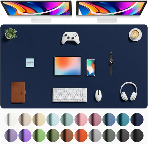Vista 236 de Aothia - Protector de escritorio de cuero sintético grande, base antideslizante para mouse y superficie para escribir, impermeable, fácil de Agua