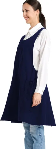 Vista 20 de Delantales ajustables con espalda cruzada para mujer con bolsillos de algodón y lino para cocinar y hornear