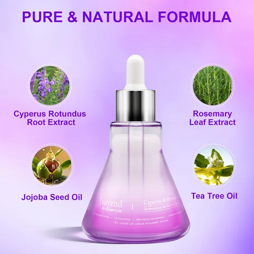 Vista 4 de Cyperus Rotundus Skin Serum Oil, Natural Hair Removal & Shaving Oil for Women, Effectively Reduces Unwanted Hair & Prevents Hair Regrowth