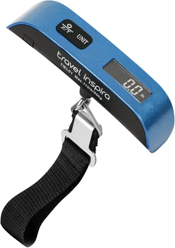 Vista 2 de travel inspira Báscula de equipaje, báscula digital de equipaje, báscula de equipaje, 110 libras110.2lbs, batería incluida, Báscula digital