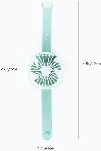 Vista 3 de Delarsy Ventilador de reloj de mano mini ventilador portátil USB de carga de verano LU5