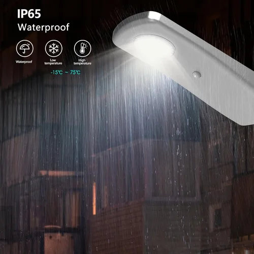 Vista 8 de Farolas solares impermeables para exteriores, iluminación de patio al aire libre del atardecer al amanecer con sensor de movimiento, control remoto