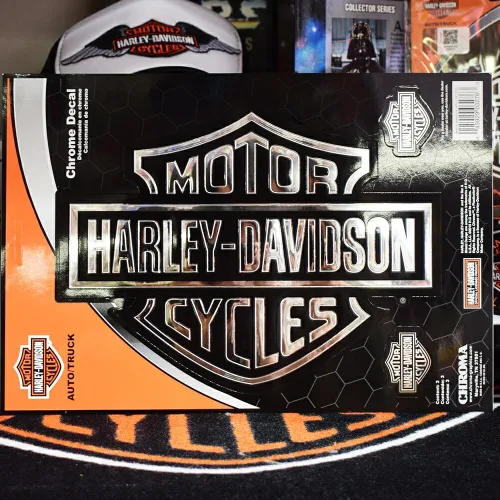 Vista 2 de Chroma 3276 Harley-Davidson - calcomanía de emblema clásico