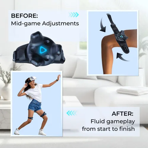 Vista 23 de Skywin Vive Tracker Straps for HTC Vive, 3.0, 2.0, and Ultimate Trackers, 2 Pack Feet Strap, Secure and Comfortable Full Body Tracking