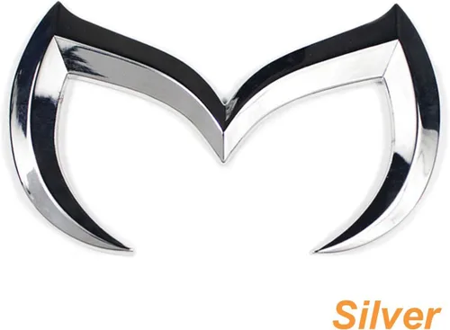 Vista 2 de x xotic tech Calcomanía decorativa con emblema M malvado para maletero trasero, compatible con Mazda 3 6 CX MX Miata (plateado)