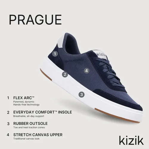 Vista 3 de Kizik Women's Prague Court Style Slip On Sneakers