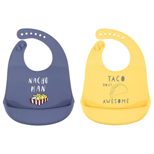 Vista 37 de Hudson Baby Baberos de silicona unisex para bebé, Apple Of My Eye, talla única