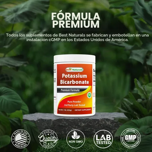 Vista 5 de Best Naturals Bicarbonato de potasio puro 1 LB en polvo