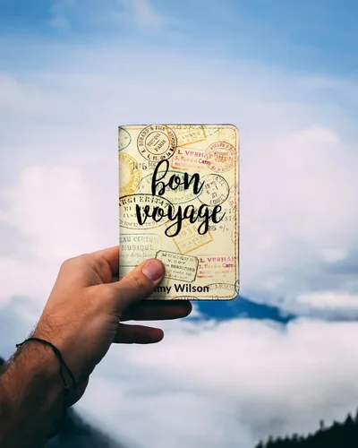 Vista 64 de Wanderlust - Soporte para pasaporte de cuero para mujer
