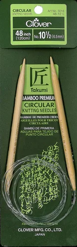 Vista 8 de Agujas de tejer circulares de bambú Takumi, 48 pulgadas tamaño 0