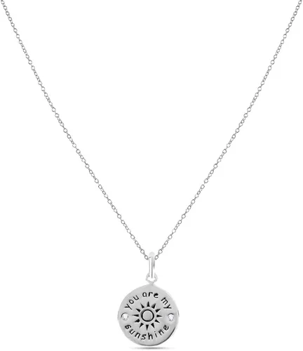 Vista 2 de LeCalla Collar con colgante de inspiración de plata de ley con cadena de cable para mujeres y adolescentes