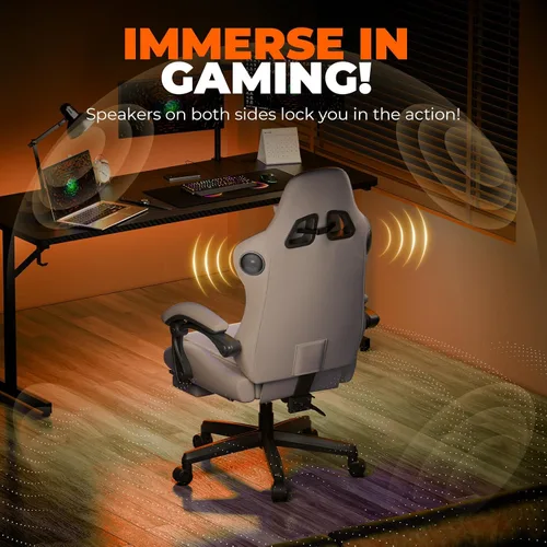 Vista 4 de GTPLAYER ACE-PRO - Sillas para juegos de música, altavoces integrados, soporte de aplicación y control Bluetooth, sillas de juegos de computadora 01