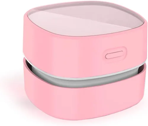 Vista 13 de ODISTAR Aspiradora de mostrador, mini barredora de polvo de mesa con temporizador digital, resistencia de hasta 400 minutos, rotación de 360º