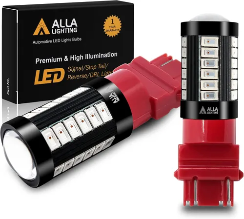 Vista 10 de Alla Lighting Bombillas LED T25 3156 3157 de 2800lm, Blanco Reversa/Señal/Freno/Cola Luces DRL 4114 3056 4057 4157 3457K 3057 6000K Xenon Xtreme