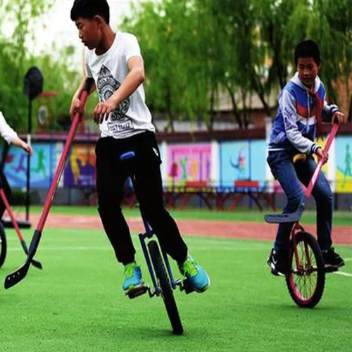 Vista 7 de Nisorpa Bicicleta clásica de una rueda negra de 20 pulgadas con borde de aleación antideslizante y pedal de altura ajustable para niños y adultos