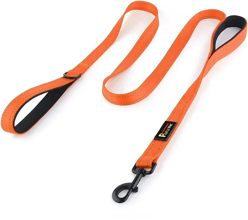 Vista 12 de Plutus Pet Correa de perro de doble asa, 4 pies de largo, para perros medianos y grandes Beige