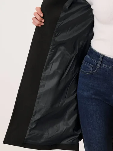 Vista 5 de Allegra K Abrigo largo de invierno para mujer, con capucha, a medio muslo