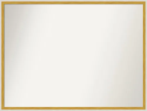 Vista 116 de Amanti Art Espejo de baño blanco para sobre el fregadero, 22 x 45 pulgadas, espejo de tocador rectangular blanco Lucie, marco de madera moderno