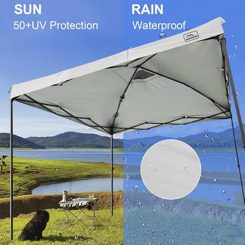 Vista 15 de KAMPKEEPER Cubierta de Repuesto Superior para Carpa Toldo Emergente con Ventilación de Aire y Correa Elástica Ajustable, Poliéster Resistente a Azul