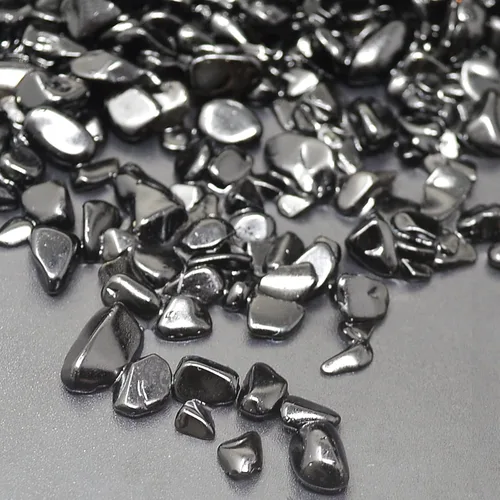 Vista 2 de Piedras preciosas naturales trituradas naturales de 1Ib para incrustaciones de carpintería, medio con bolsa negra