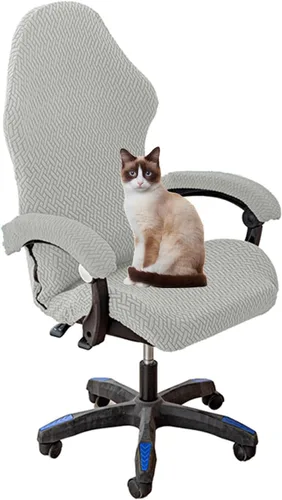 Vista 10 de Fundas para sillas de juego con fundas para apoyabrazos, funda para silla de escritorio, funda para silla de computadora, funda elástica para silla