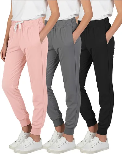 Vista 36 de Real Essentials Paquete de 3: pantalones deportivos casuales para niñas (de 7 a 16 años)