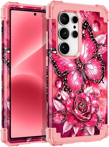 Vista 36 de Miqala Funda para Galaxy S24 5G, brilla en la oscuridad, tres capas, resistente, a prueba de golpes, protección completa, parachoques de plástico