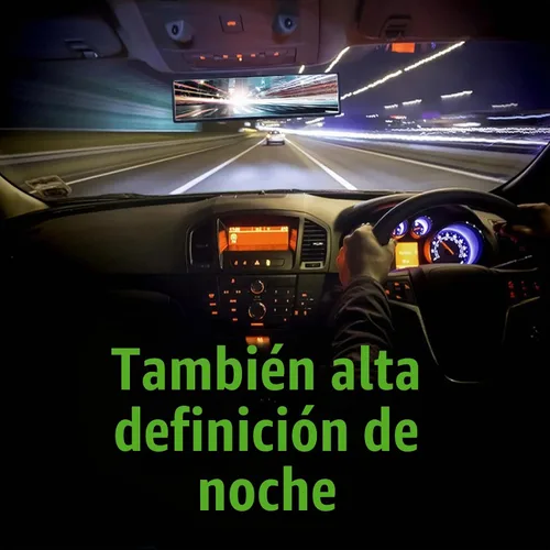Vista 7 de Espejo retrovisor para auto de vidrio HD de 12 pulgadas, antirreflejos, con clip, panorámico, de gran angular, espejo retrovisor interior universal