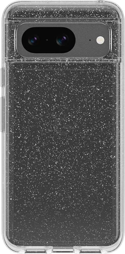 Vista 3 de OtterBox Funda transparente para Google Pixel 8 Symmetry Series - STARDUST (transparente/brillante), ultra elegante, compatible con carga