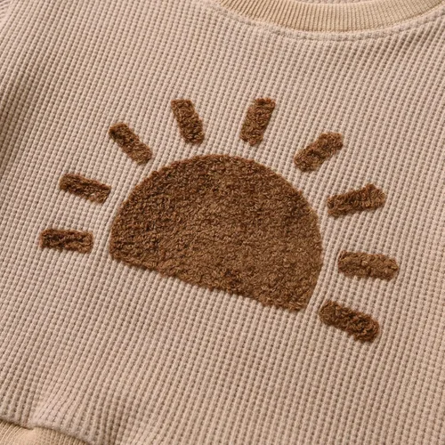 Vista 3 de Ropa de bebé niño niño manga larga con estampado de oso + pantalones deportivos