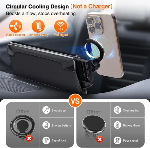 Vista 3 de pop-tech Soporte de teléfono de coche para Honda CR-V HR-V 2023 2024 2025 2026: para soporte magnético MagSafe de teléfono celular para accesorios