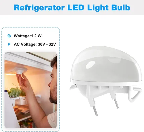 Vista 5 de JIOTAR W11602886 W11251749 Bombilla de repuesto para refrigerador Whirlpool Bombillas W11468934 W11449273 W11520324 AP6986570 W11549780