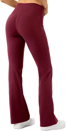 Vista 2 de Lavento Pantalones de yoga acampanados para mujer con corte de bota