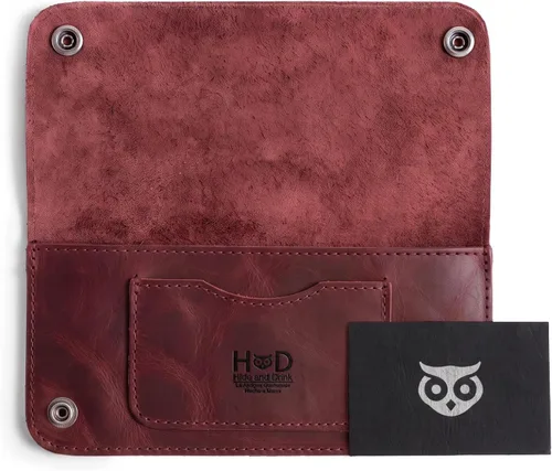 Vista 8 de Hide & Drink, Billetera de doble broche, rectangular con ranura para tarjetas, bolsa de noche, accesorio de viaje, cuero de grano completo, hecho a