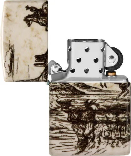 Vista 4 de Encendedores Zippo Western Diseño de escena del salvaje oeste 540