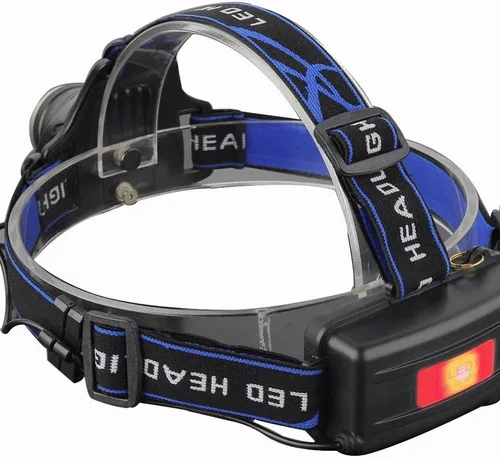 Vista 4 de Pocketman Linterna frontal LED, linterna impermeable con zoom, linterna LED súper brillante para camping, correr, senderismo, lectura, ciclismo