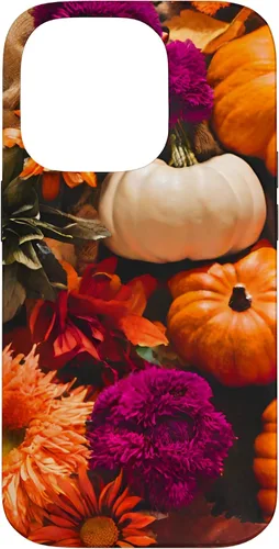 Vista 17 de Funda con temática de otoño para iPhone 16, diseño de calabaza, niña, mujer, diseño vintage de otoño