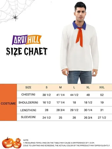 Vista 6 de Arvilhill Disfraz de Halloween para adultos, camisa de manga larga para cosplay