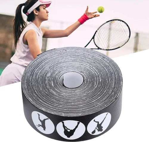 Vista 4 de Cinta de raqueta, protector de raqueta de tenis de material PU, cinta antideslizante para raquetas de tenis, protector de raqueta ligero, cinta