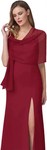 Vista 2 de Chales de gasa para mujer, bufandas para dama de honor, boda, noche, graduación, fiesta, ocasiones especiales, vestidos de 90 x 20 pulgadas