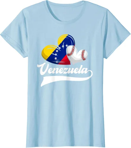 Vista 22 de Camiseta de béisbol venezolana con diseño de corazón y bandera de Venezuela, Negro