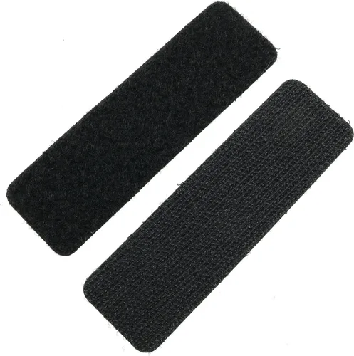 Vista 2 de 20 almohadillas adhesivas para sofá, 3.937 x 1.181 in, rectangular, color negro, con tiras adhesivas de gancho para sofá, silla, asiento doble