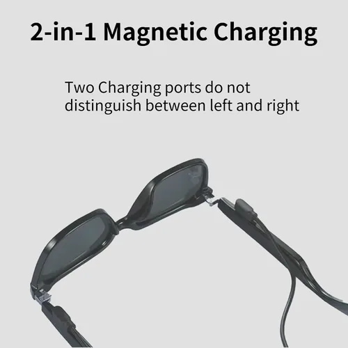 Vista 2 de Compatible con GenXenon, QxzPower, GetdSmart - Cargador de lentes para 2 unidades [modelo A+modelo B, solo un ajuste] Cable de carga magnético