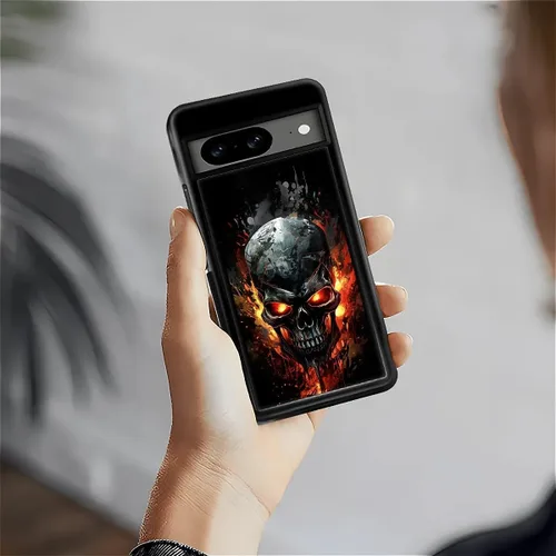 Vista 1756 de Compatible con Google Pixel 4A 5G Mobile Case Creative Acrylic Panel trasero Silicona Protección Grip especialmente diseñado para Google Pixel 4A 5G