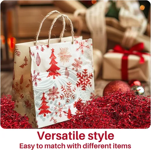 Vista 7 de Papel de regalo triturado Sukh de Navidad - Papel de corte arrugado para relleno de confeti como relleno de papel para cestas de relleno