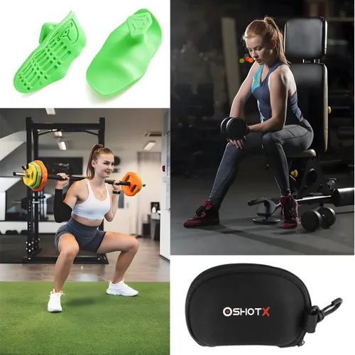 Vista 5 de Anti-Slip Workout Grips, Rubber Gym Palm Protectors for Weight Lifting