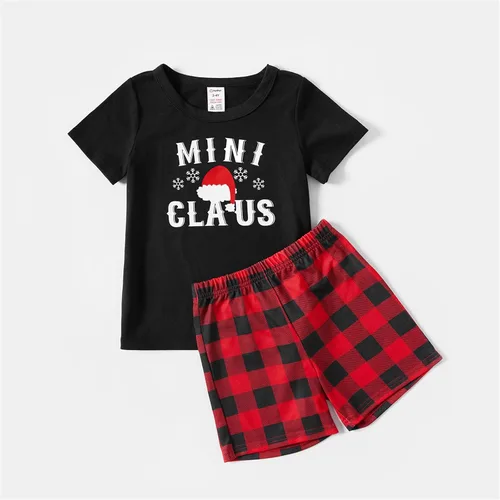 Vista 7 de PATPAT Conjunto de pijamas familiares a juego con estampado de dibujos animados, camisetas de manga corta y pantalones cortos para dormir