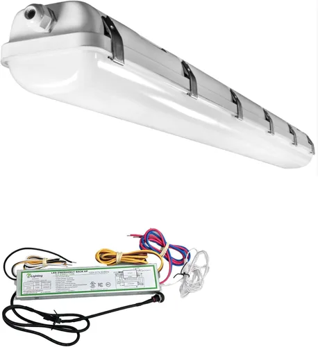 Vista 9 de E2 LIGHTING Luz LED con sensor de movimiento hermético de 4 pies, 50 W, 5000 K, regulable, impermeable, lámpara de tienda, IP65 LED a prueba